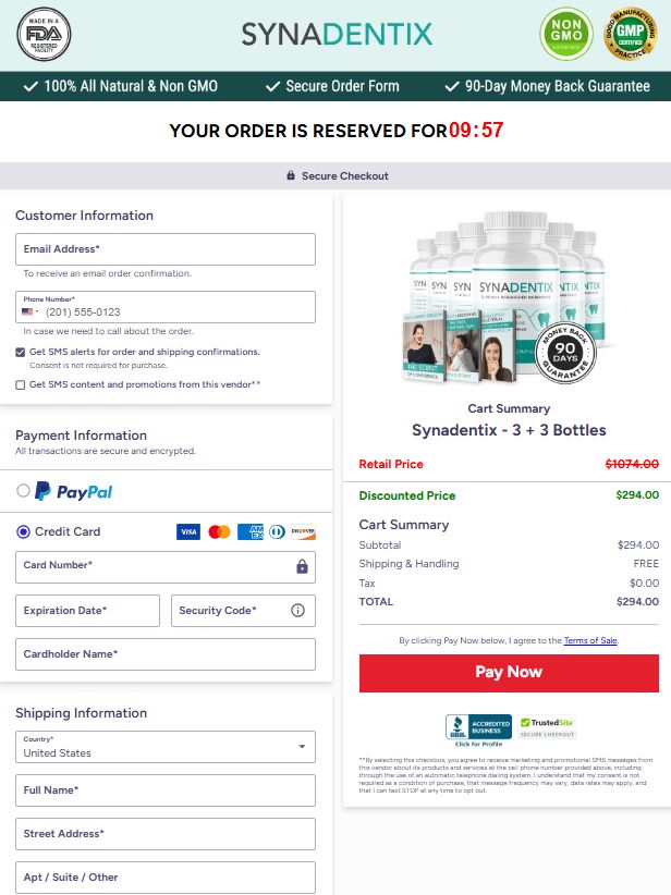 Synadentix - Secure checkout